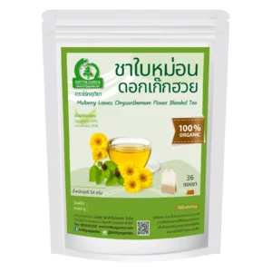 ชาใบหม่อนผสมดอกเก๊กฮวย 36 ซองชา