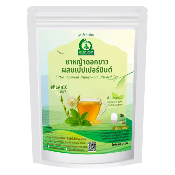 ชาหญ้าดอกขาวผสมเปปเปอร์มินต์ ขนาด 36 ซองชา