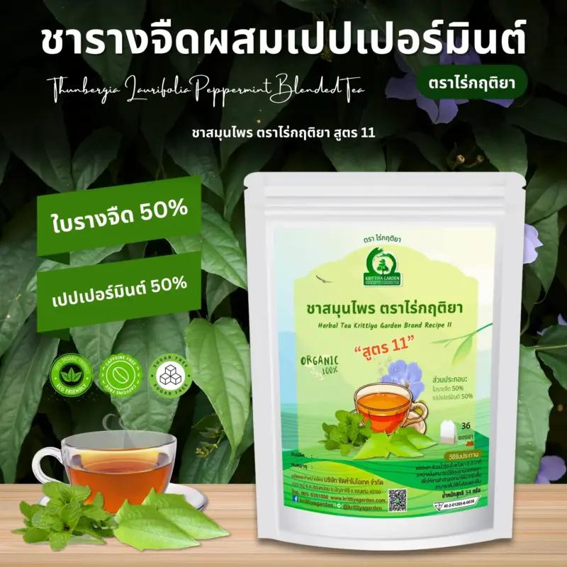 ชารางจืดผสมเปปเปอร์มินต์