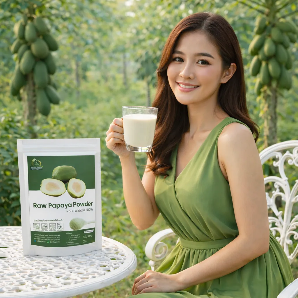 แนะนำ ผงมะละกอดิบ ตราไร่กฤติยา