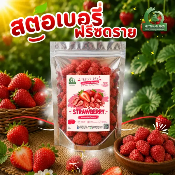 สตรอว์เบอร์รีฟรีซดราย ตราไร่กฤติยา
